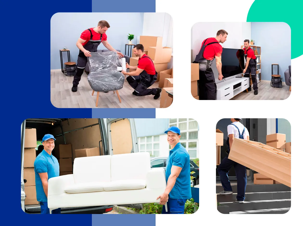 Movers loading a truck in Al Furjan Dubai