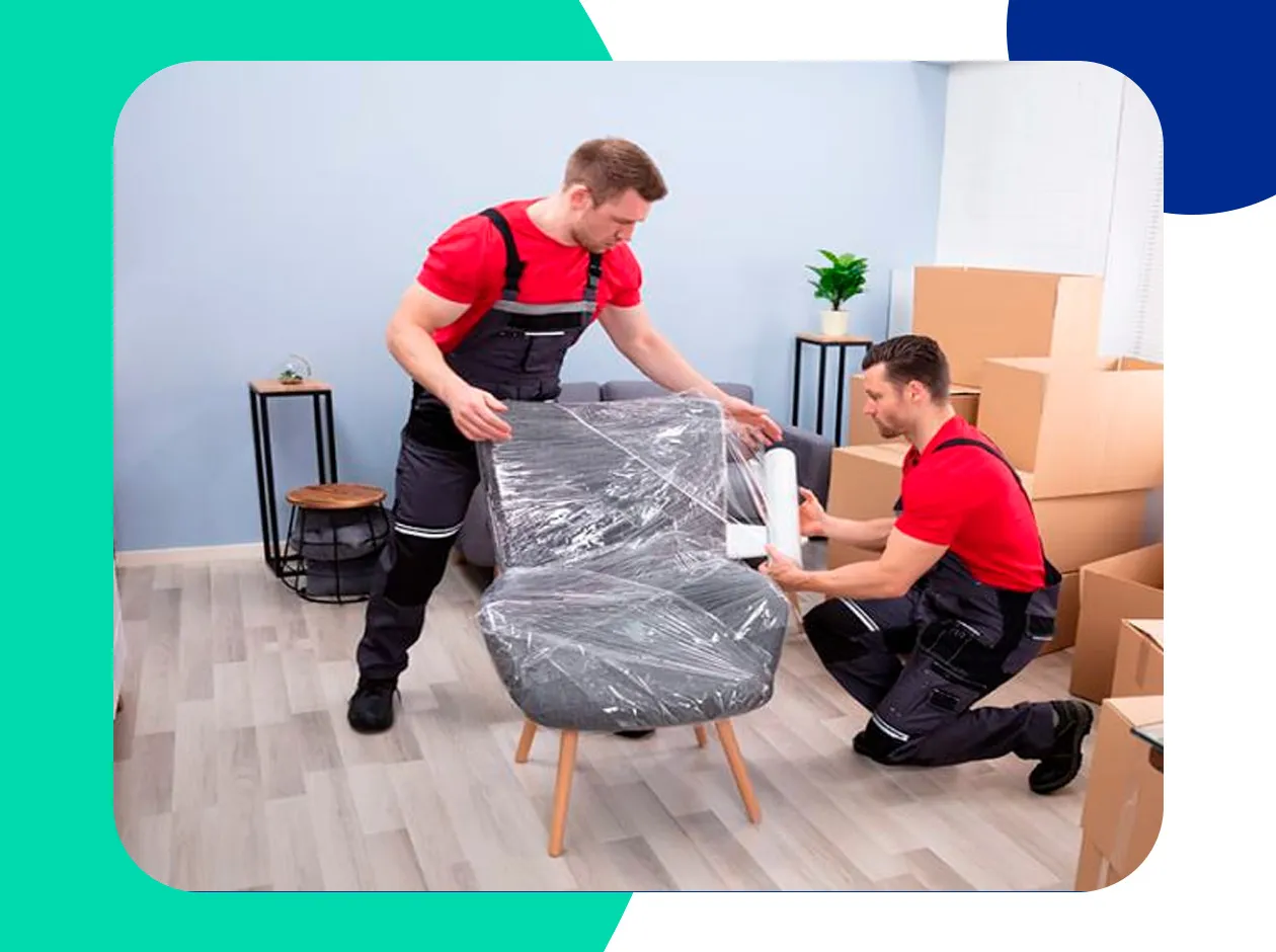 Movers loading a truck at a villa in Damac Hills Dubai