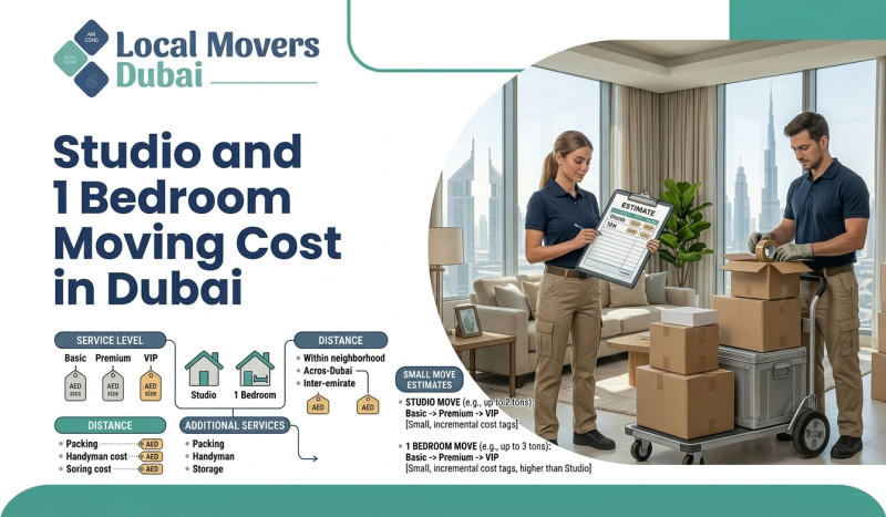 Studio and 1 Bedroom Moving Cost in Dubai